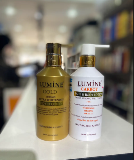 Lumine gold and Lumine carrot lotion